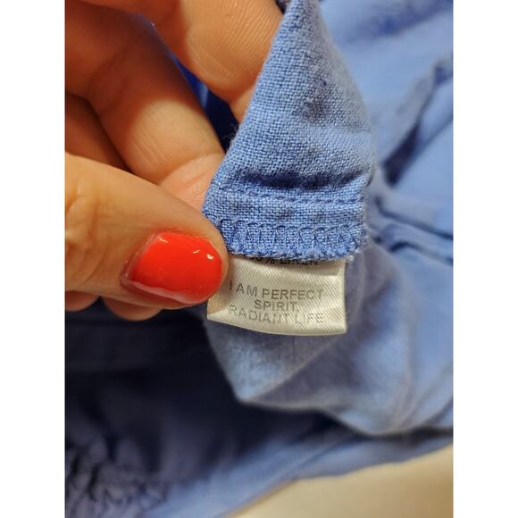 FLAX Womens 1G Linen Pants Cropped Capri Periwinkle Plus Size 18-20 - Picture 5 of 12